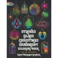 Stained Glass Christmas Ornament Coloring Book