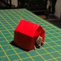 
<span>Dog in kennel</span>

