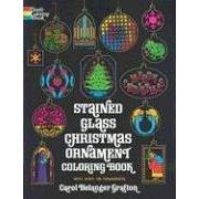 Stained Glass Christmas Ornament Coloring Book