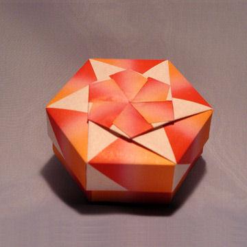 Hexagon Box Flowery Pinwheel