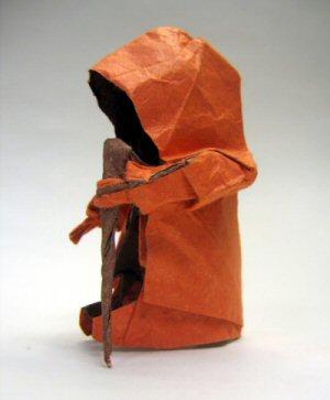 Monk with a stick