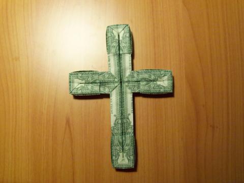 3 D Dollar Cross