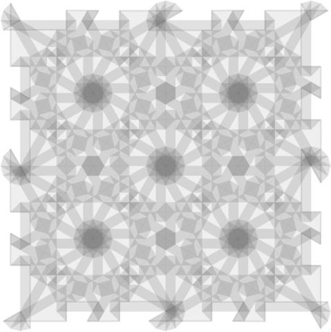 Square tessellation of dodecagons #3